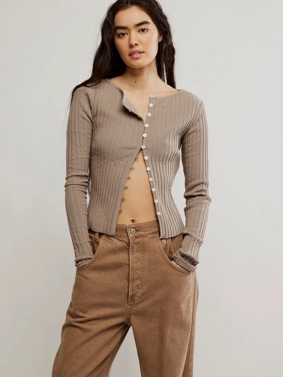 Free People Tops - FREE PEOPLE - TILLY LONG-SLEEVE CARDI